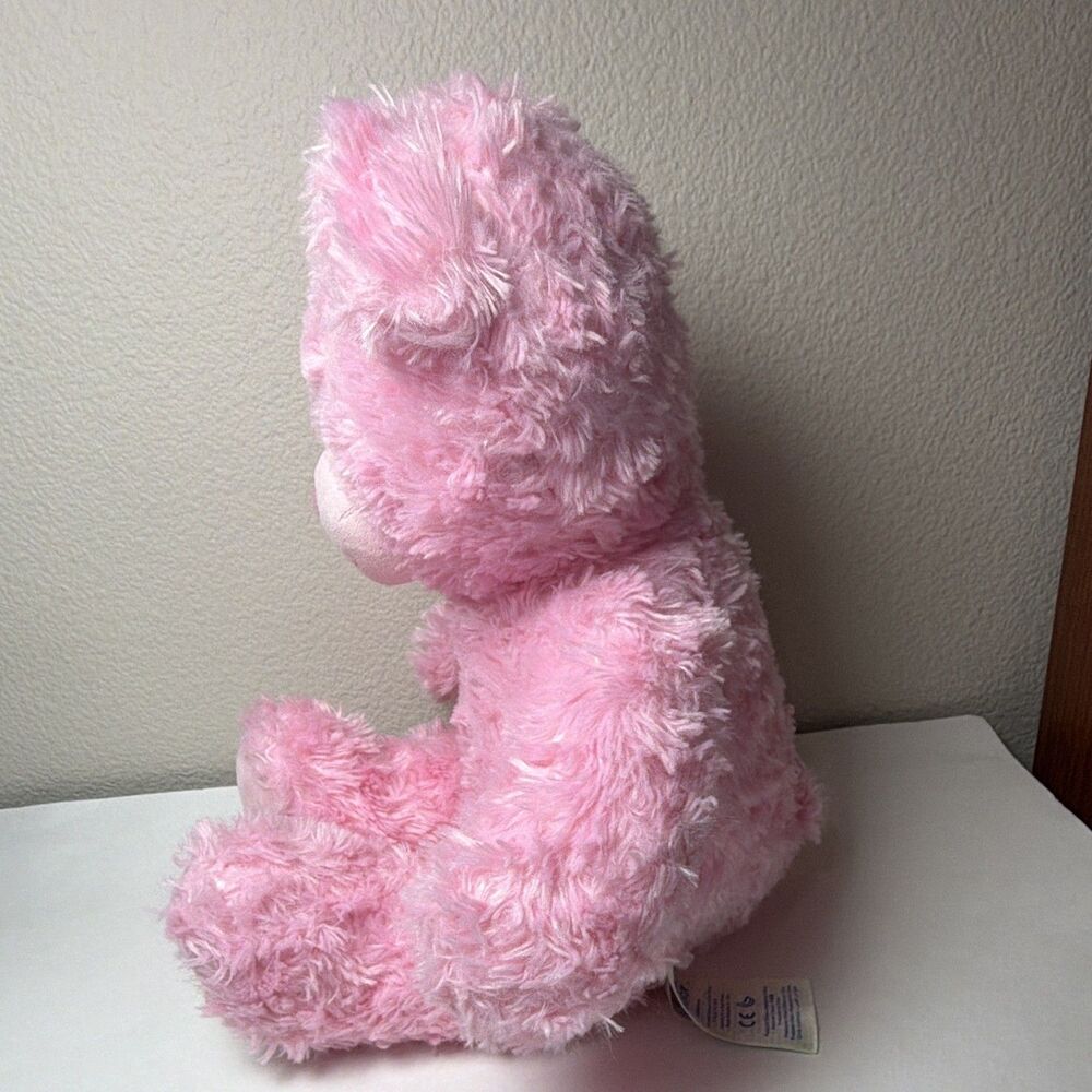 Build-A-Bear Workshop Pink Plush Bear Blue Eyes 16 in Stuffed Animal, NO sound - Picture 6 of 7